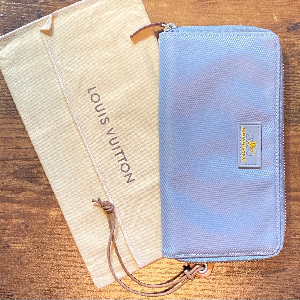 Auth Louis Vuitton Cup 2000 Nylon Zip Wallet